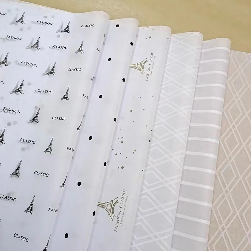 Хартия за опаковане отпечатана тъкан хартия персонализирано лого отпечатани 14gn17g тъкан хартия подарък пакет многоцветен хартиена хартия